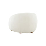 Emiliana Boucle Accent Chair - Luxurious Ivory Upholstery, Glamorous Minimalist Design & Comfort