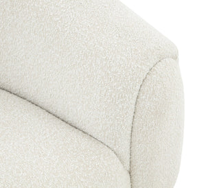 Emiliana Boucle Accent Chair - Luxurious Ivory Upholstery, Glamorous Minimalist Design & Comfort