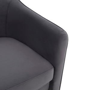 Safavieh Londyn Upholstered Accent Chair Dark Grey Wood / Fabric / Foam / Metal SFV4770D