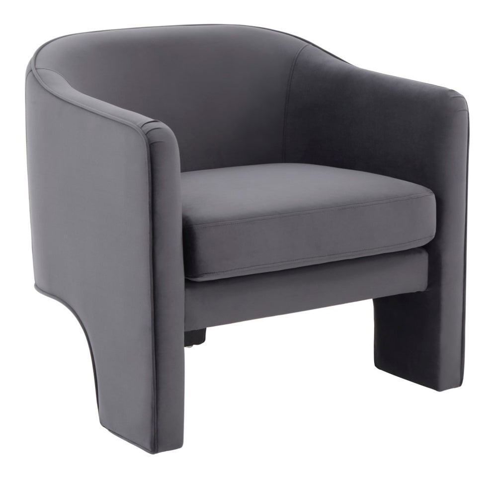 Safavieh Londyn Upholstered Accent Chair Dark Grey Wood / Fabric / Foam / Metal SFV4770D