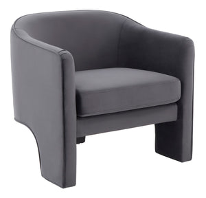 Safavieh Londyn Upholstered Accent Chair Dark Grey Wood / Fabric / Foam / Metal SFV4770D