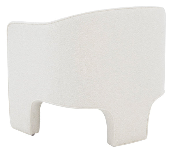 Safavieh Londyn Boucle Accent Chair Ivory Wood / Fabric / Foam / Metal SFV4770E