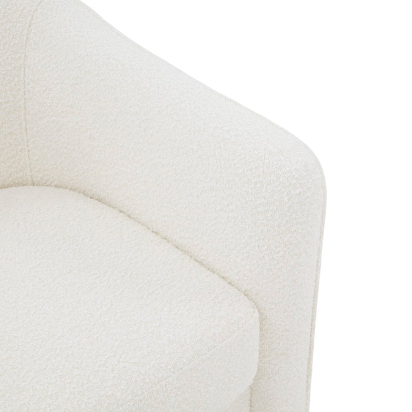 Safavieh Londyn Boucle Accent Chair Ivory Wood / Fabric / Foam / Metal SFV4770E