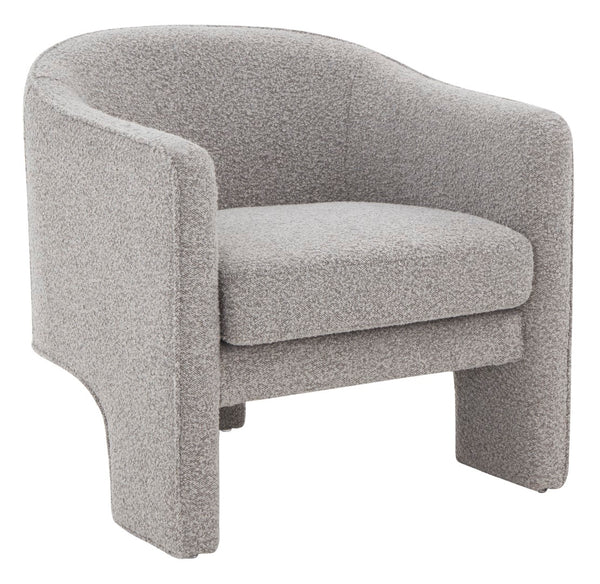 Safavieh Londyn Boucle Accent Chair Light Grey Wood / Fabric / Foam / Metal SFV4770F