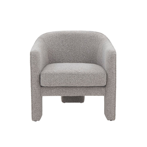 Safavieh Londyn Boucle Accent Chair Light Grey Wood / Fabric / Foam / Metal SFV4770F