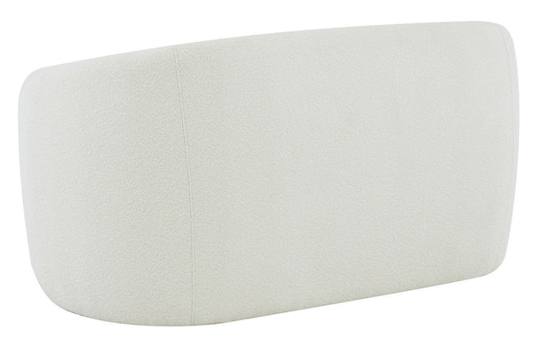 Safavieh Zhao Boucle Curved Loveseat Ivory Wood / Fabric / Foam SFV4783B