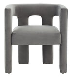 Deandre Contemporary Accent Chair - Plush Velvet Design with Eye-Catching Silhouette for Modern Homes