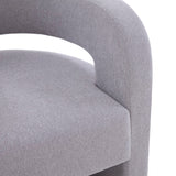 Safavieh Anissa Barrel Back Accent Chair Light Grey Wood / Fabric / Foam SFV4789B