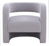 Safavieh Anissa Barrel Back Accent Chair Light Grey Wood / Fabric / Foam SFV4789B