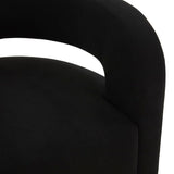 Safavieh Anissa Barrel Back Accent Chair Black Wood / Fabric / Foam SFV4789C