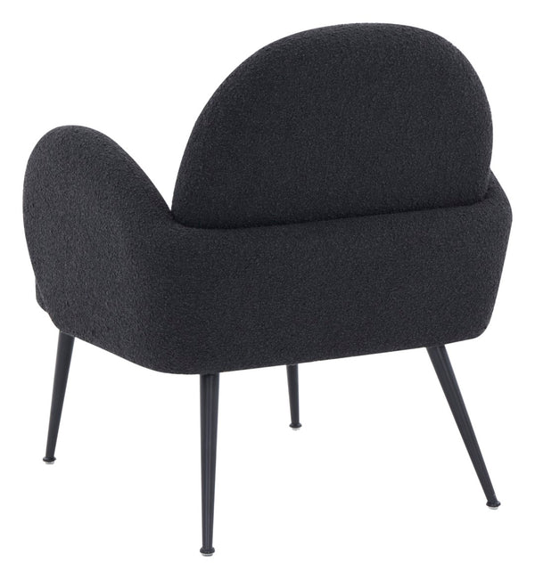 Safavieh Crystalyn Boucle Accent Chair Black / Black Wood / Fabric / Foam / Metal SFV4790B