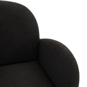 Safavieh Crystalyn Boucle Accent Chair Black / Black Wood / Fabric / Foam / Metal SFV4790B
