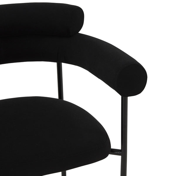 Safavieh Jaslene Curved Back Dining Chair Black / Black