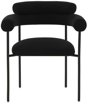 Safavieh Jaslene Curved Back Dining Chair Black / Black