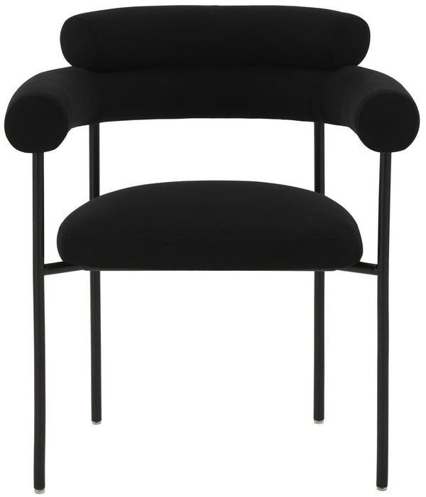 Safavieh Jaslene Curved Back Dining Chair Black / Black