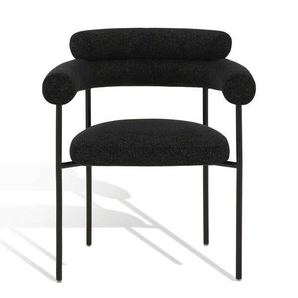 Safavieh Jaslene Curved Back Dining Chair Black / White