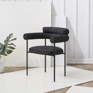 Safavieh Jaslene Curved Back Dining Chair Black / White