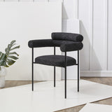 Safavieh Jaslene Curved Back Dining Chair Black / White