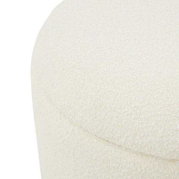 Safavieh Mariabella Boucle Storage Ottoman Ivory Wood / Fabric / Foam  SFV4793A