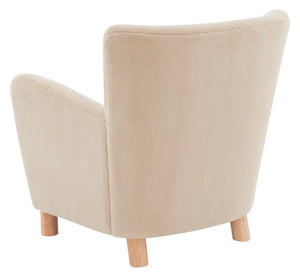 Safavieh Carey Faux Shearling Accent Chair Tan Wood / Fabric / Foam  SFV4794B