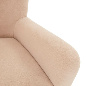 Safavieh Carey Faux Shearling Accent Chair Tan Wood / Fabric / Foam  SFV4794B