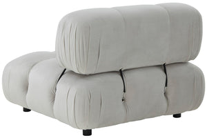 Ellamaria Plush Tufted Accent Chair - Stylish Grey Upholstery for Cozy Living Spaces & Nooks