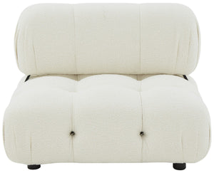 Ellamaria Ivory Tufted Boucle Accent Chair - Plush Comfort for Stylish Living Rooms & Reading Nooks