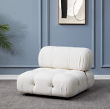 Ellamaria Ivory Tufted Boucle Accent Chair - Plush Comfort for Stylish Living Rooms & Reading Nooks