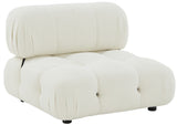 Ellamaria Ivory Tufted Boucle Accent Chair - Plush Comfort for Stylish Living Rooms & Reading Nooks