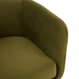 Safavieh Wally Velvet Accent Chair Olive Green Wood / Fabric / Foam  SFV4808A