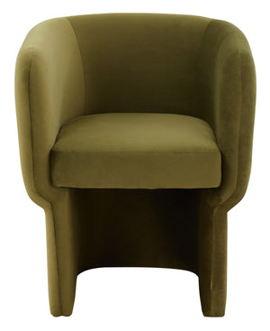 Safavieh Wally Velvet Accent Chair Olive Green Wood / Fabric / Foam  SFV4808A