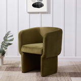 Safavieh Wally Velvet Accent Chair Olive Green Wood / Fabric / Foam  SFV4808A