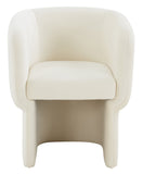 Safavieh Wally Velvet Accent Chair Cream Wood / Fabric / Foam  SFV4808B