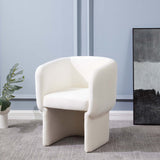 Safavieh Wally Velvet Accent Chair Cream Wood / Fabric / Foam  SFV4808B