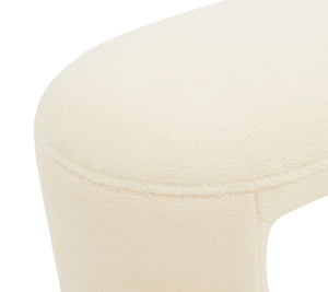 Safavieh Vivie Faux Shearling Bench Ivory Wood / Fabric / Foam  SFV4810A