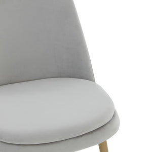 Safavieh Rynaldo Upholstered Dining Chair Light Grey / Gold Wood / Metal / Fabric / Foam  SFV4812A