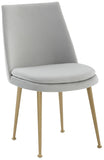 Safavieh Rynaldo Upholstered Dining Chair Light Grey / Gold Wood / Metal / Fabric / Foam  SFV4812A