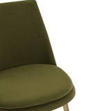 Safavieh Rynaldo Upholstered Dining Chair Olive Green / Gold Wood / Metal / Fabric / Foam  SFV4812B