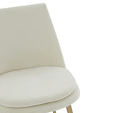 Safavieh Rynaldo Upholstered Dining Chair Cream / Gold Wood / Metal / Fabric / Foam  SFV4812C