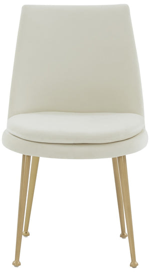 Safavieh Rynaldo Upholstered Dining Chair Cream / Gold Wood / Metal / Fabric / Foam  SFV4812C