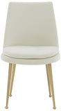 Safavieh Rynaldo Upholstered Dining Chair Cream / Gold Wood / Metal / Fabric / Foam  SFV4812C