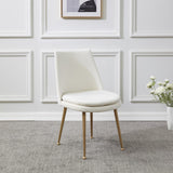 Safavieh Rynaldo Upholstered Dining Chair Cream / Gold Wood / Metal / Fabric / Foam  SFV4812C