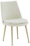 Safavieh Rynaldo Upholstered Dining Chair Cream / Gold Wood / Metal / Fabric / Foam  SFV4812C