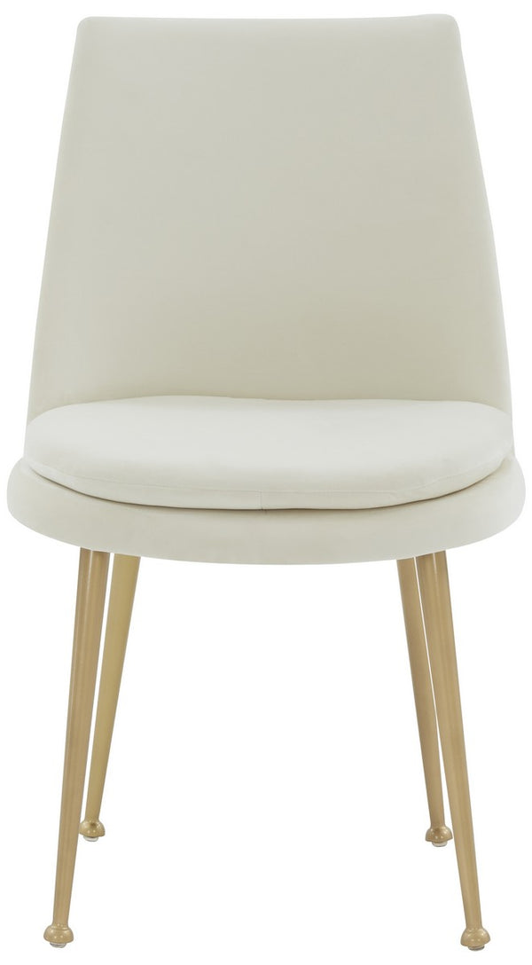 Safavieh Rynaldo Upholstered Dining Chair Cream / Gold Wood / Metal / Fabric / Foam  SFV4812C