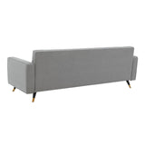 Safavieh Bradson Tufted Back Sofa Light Grey / Black Wood / Fabric / Foam / Metal SFV4819A