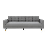 Safavieh Bradson Tufted Back Sofa Light Grey / Black Wood / Fabric / Foam / Metal SFV4819A