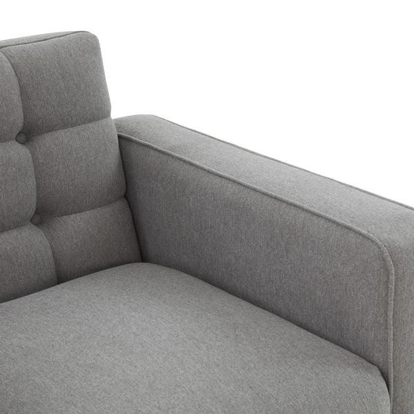 Safavieh Bradson Tufted Back Accent Chair Light Grey / Black Wood / Fabric / Foam / Metal SFV4820A