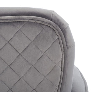 Alejandro Velvet Accent Chair - Retro-Inspired Slate Grey Comfort with Stylish Diamond Tufting