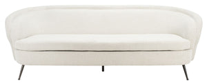 Maryssa Curved Back Sofa Ivory  Fabric / Wood / Metal / Foam SFV5016A