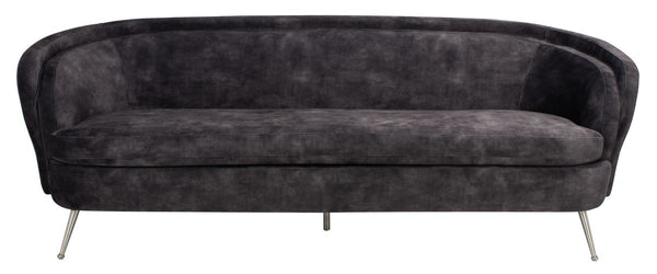 Maryssa Curved Back Sofa Charcoal Grey Fabric / Wood / Metal / Foam SFV5016B